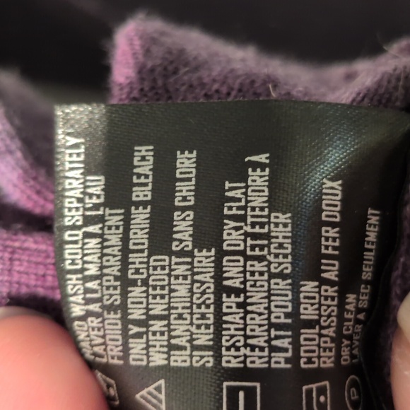 Patrick Assaraf M Extra Fine Merino Wool Eggplant - Picture 5 of 10